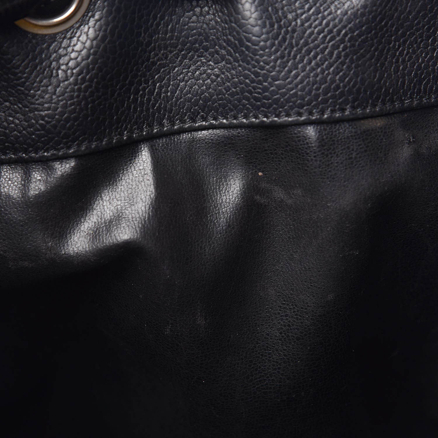 Chanel Caviar CC Drawstring Shoulder Bag Black 10 of 18