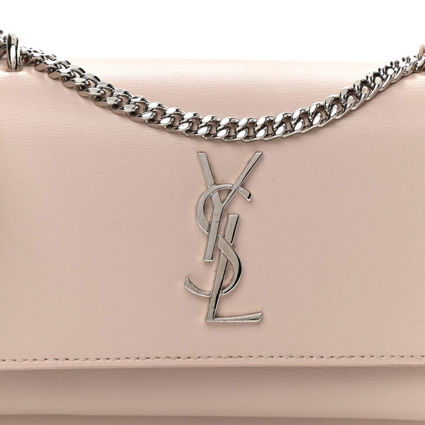 Calfskin Monogram Sunset Chain Wallet Light Pink