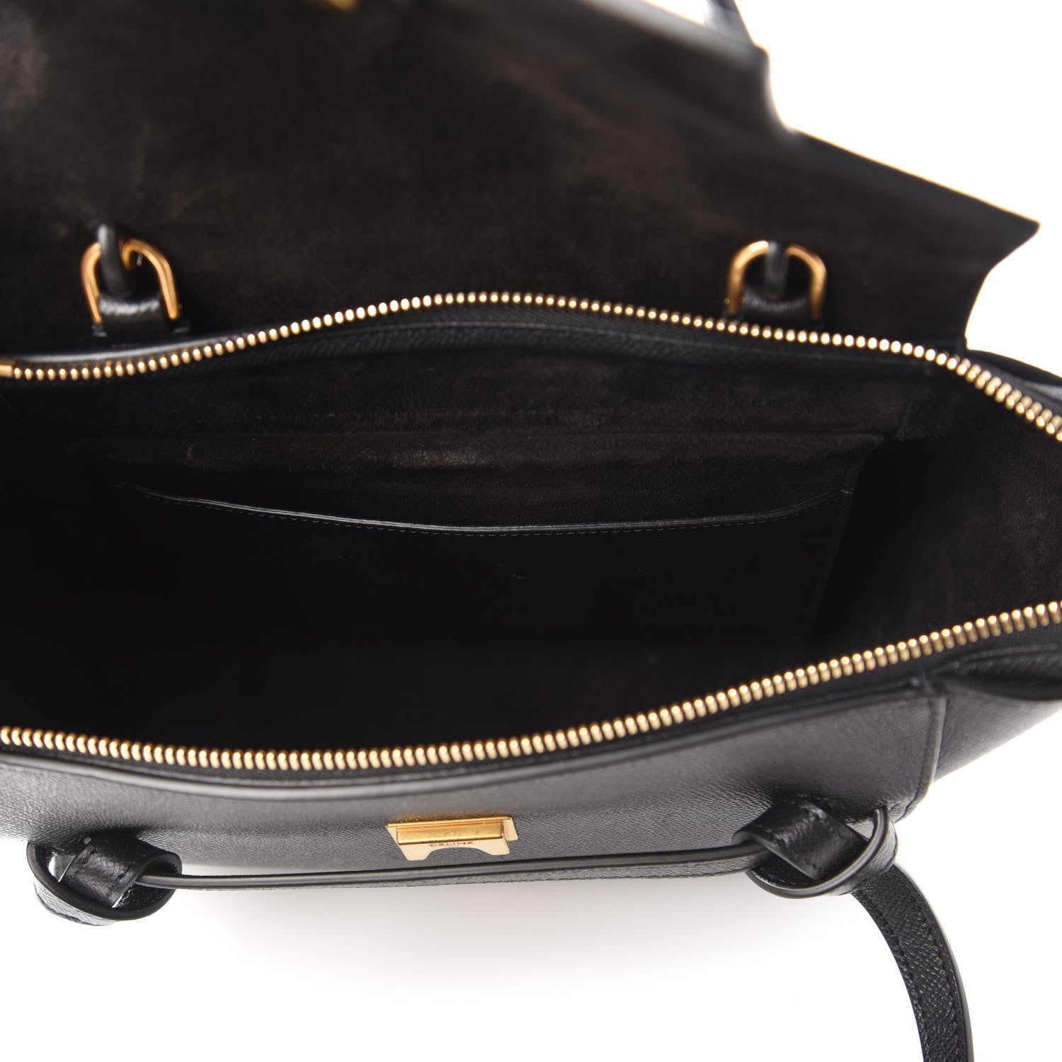 Celine Grained Calfskin Micro Belt Bag Black 5 of 9