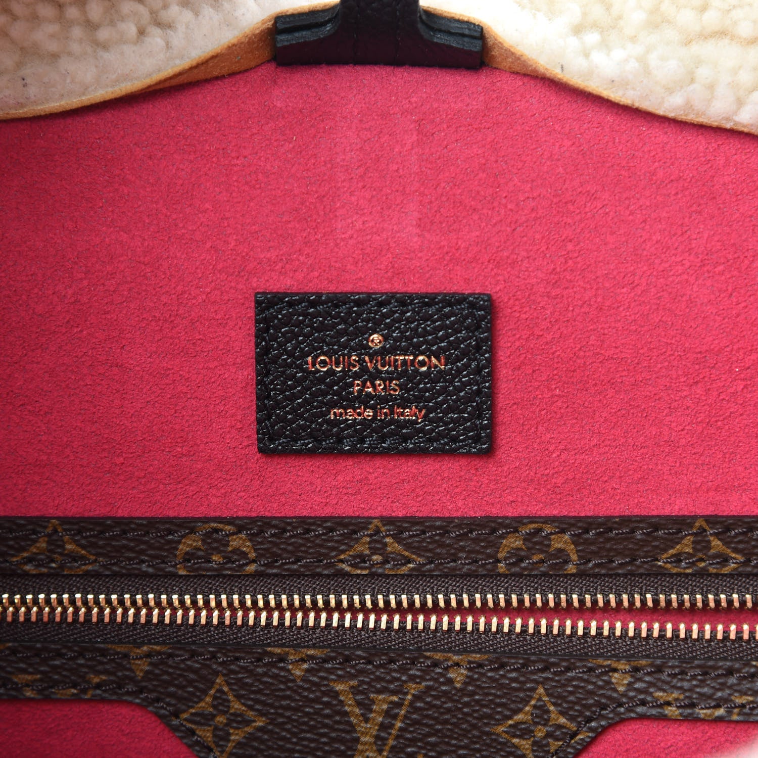 Louis Vuitton Calfskin Monogram Teddy Neverfull MM Black 7 of 11