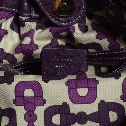 Gucci Guccissima Studded Medium Pelham Shoulder Bag Purple 7 of 7