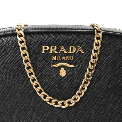 Prada Saffiano Lux Metal Belt Bag Black 7 of 9