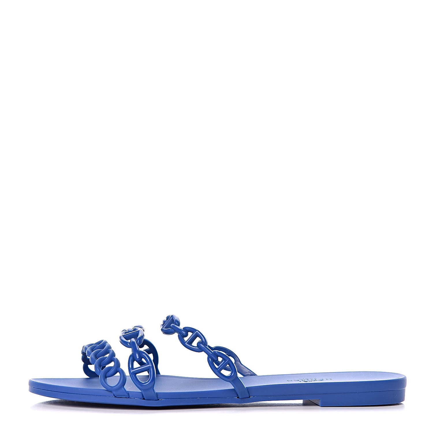 Hermes Rubber Chaine d'Ancre Rivage Sandals 37 Bleu Smalt 1 of 9