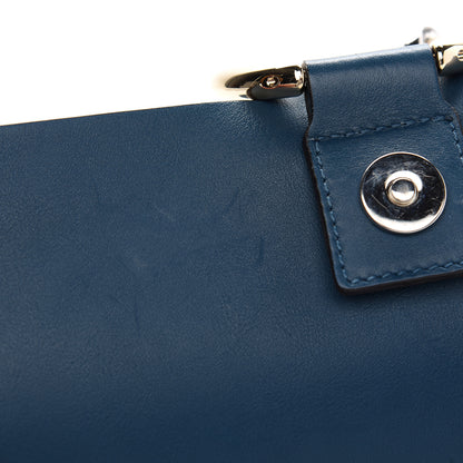 Chloe Suede Calfskin Medium Faye Shoulder Bag Majolica Blue 10 of 11