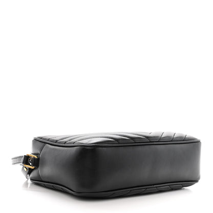 Saint Laurent Calfskin Matelasse Monogram Lou Camera Bag Black 4 of 11