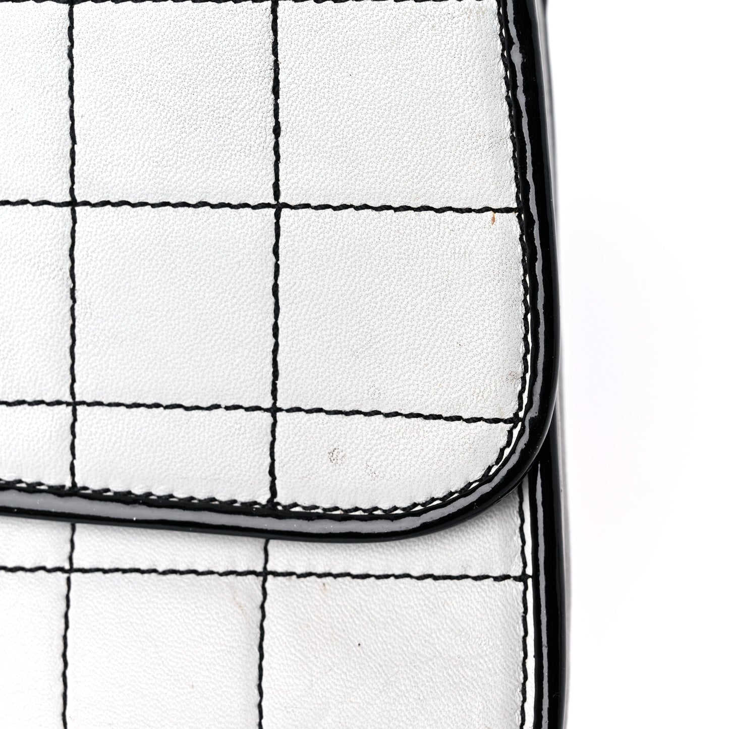 Lambskin Reissue Chocolate Bar Flap White Black