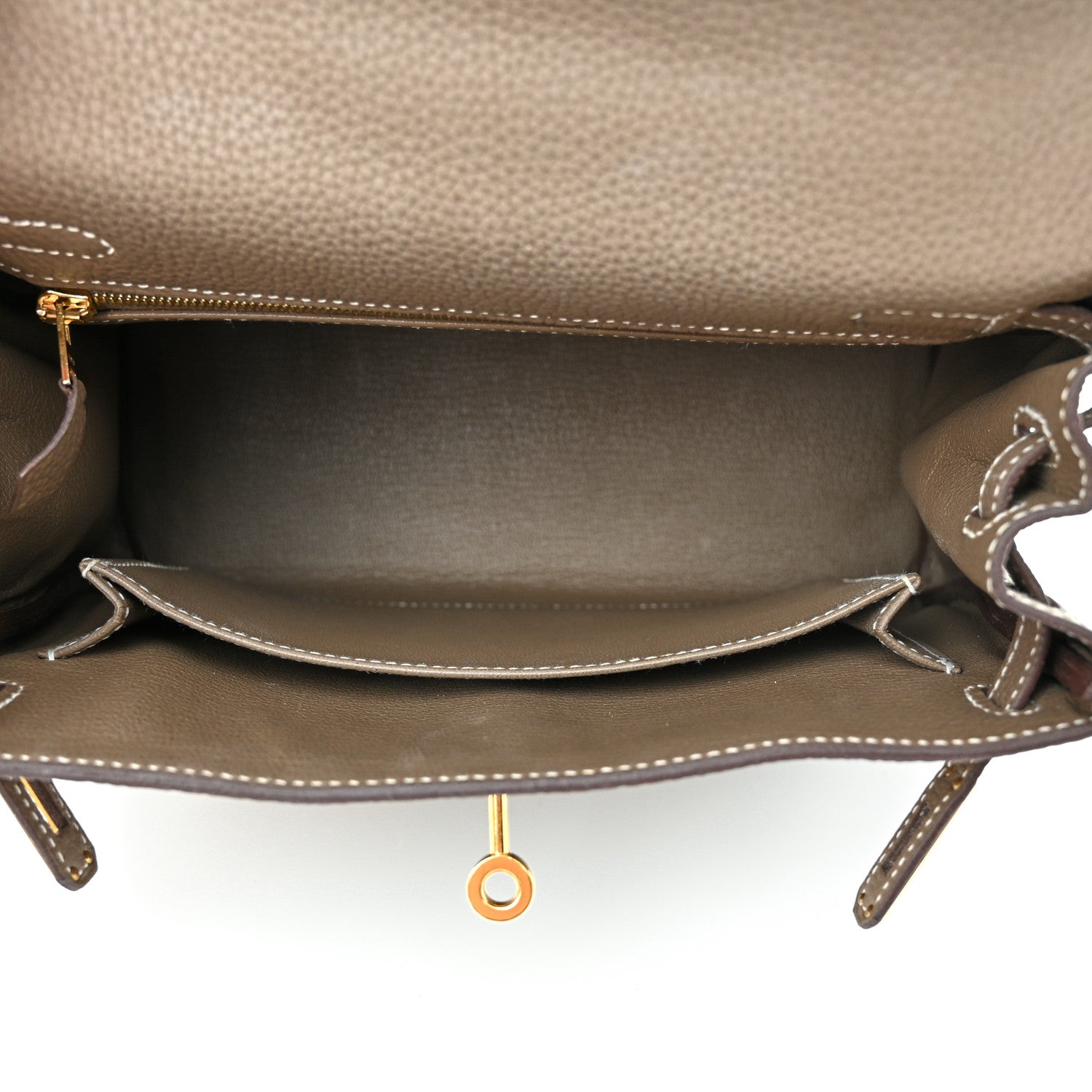 Hermes Togo Kelly Retourne 25 Etoupe 5 of 14