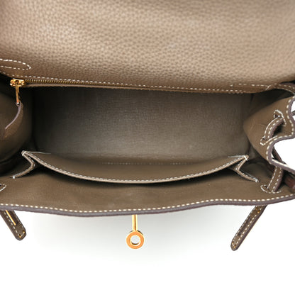 Hermes Togo Kelly Retourne 25 Etoupe 5 of 14