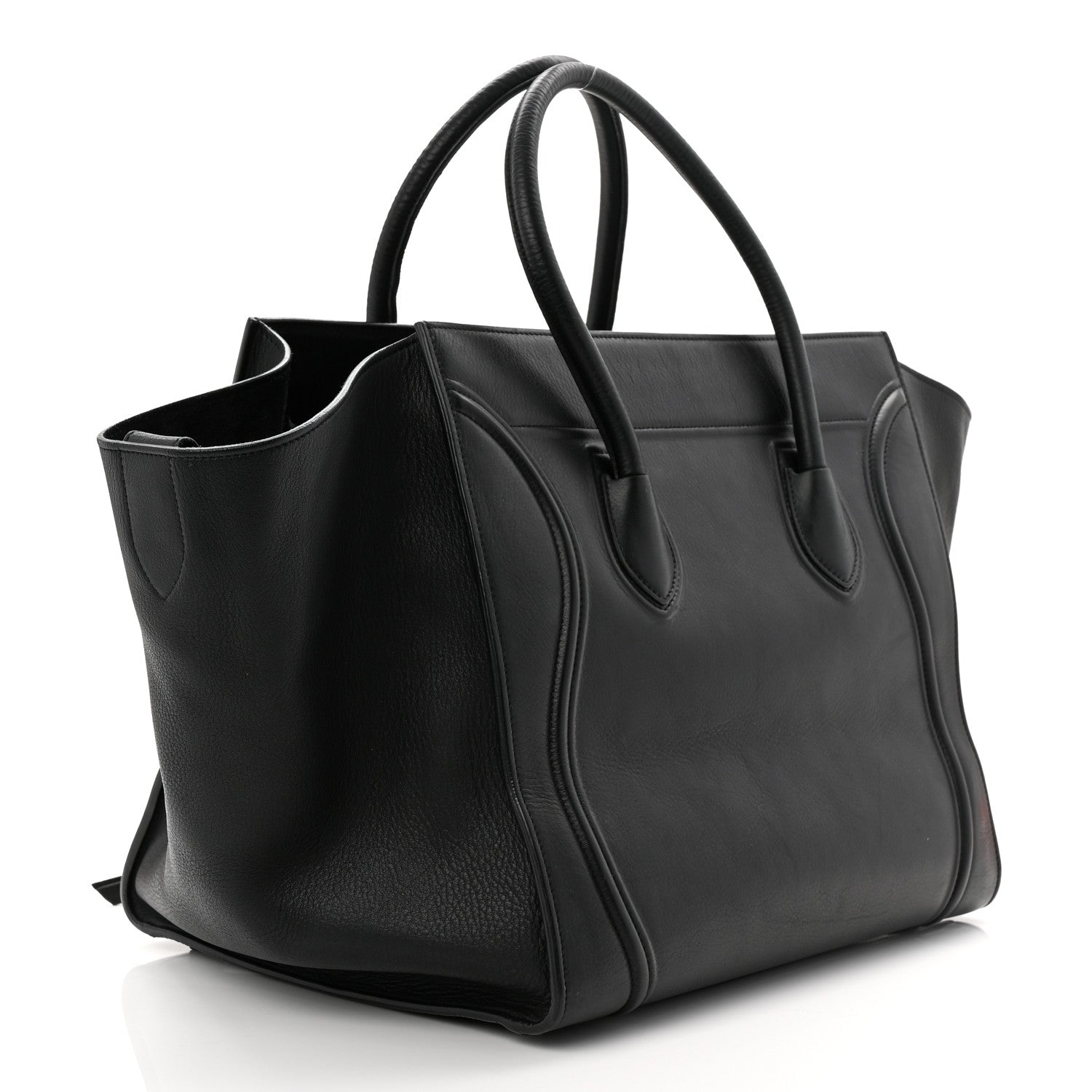 Celine Grained Calfskin Medium Phantom Luggage Black 3 of 14