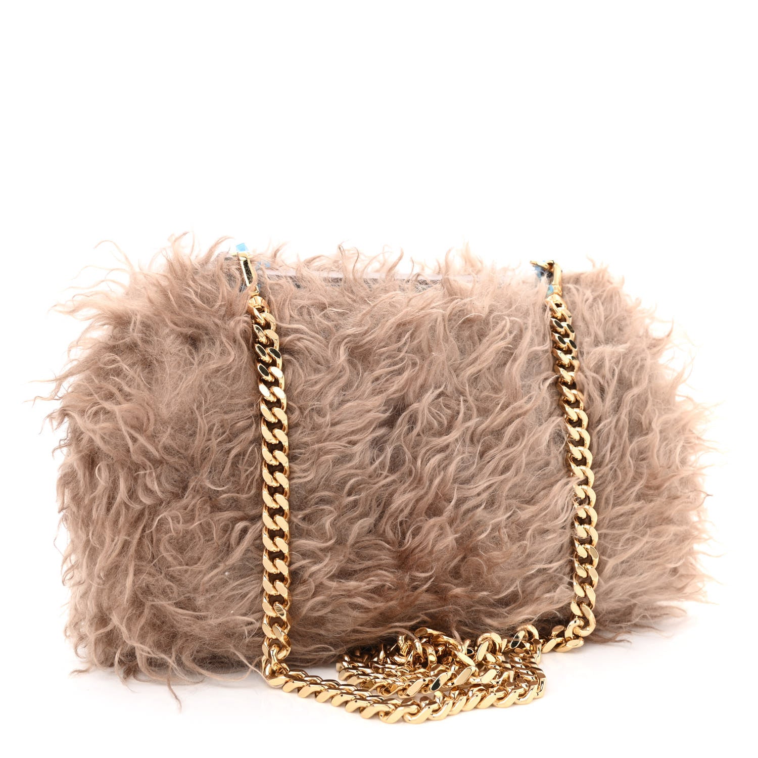 Burberry Mohair TB Lola Bag Camel 3 of 10