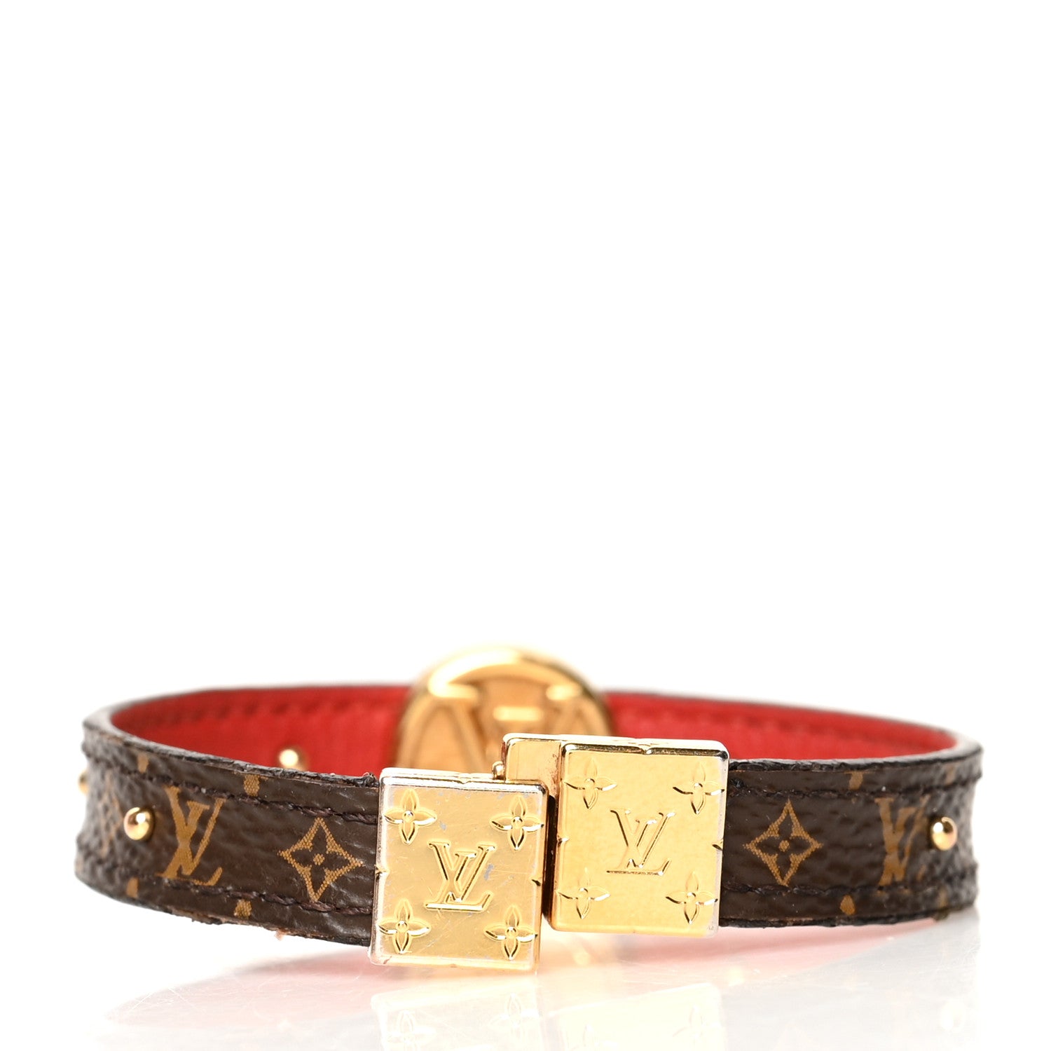 Louis Vuitton Monogram LV Circle Reversible Bracelet 17 Black 3 of 6