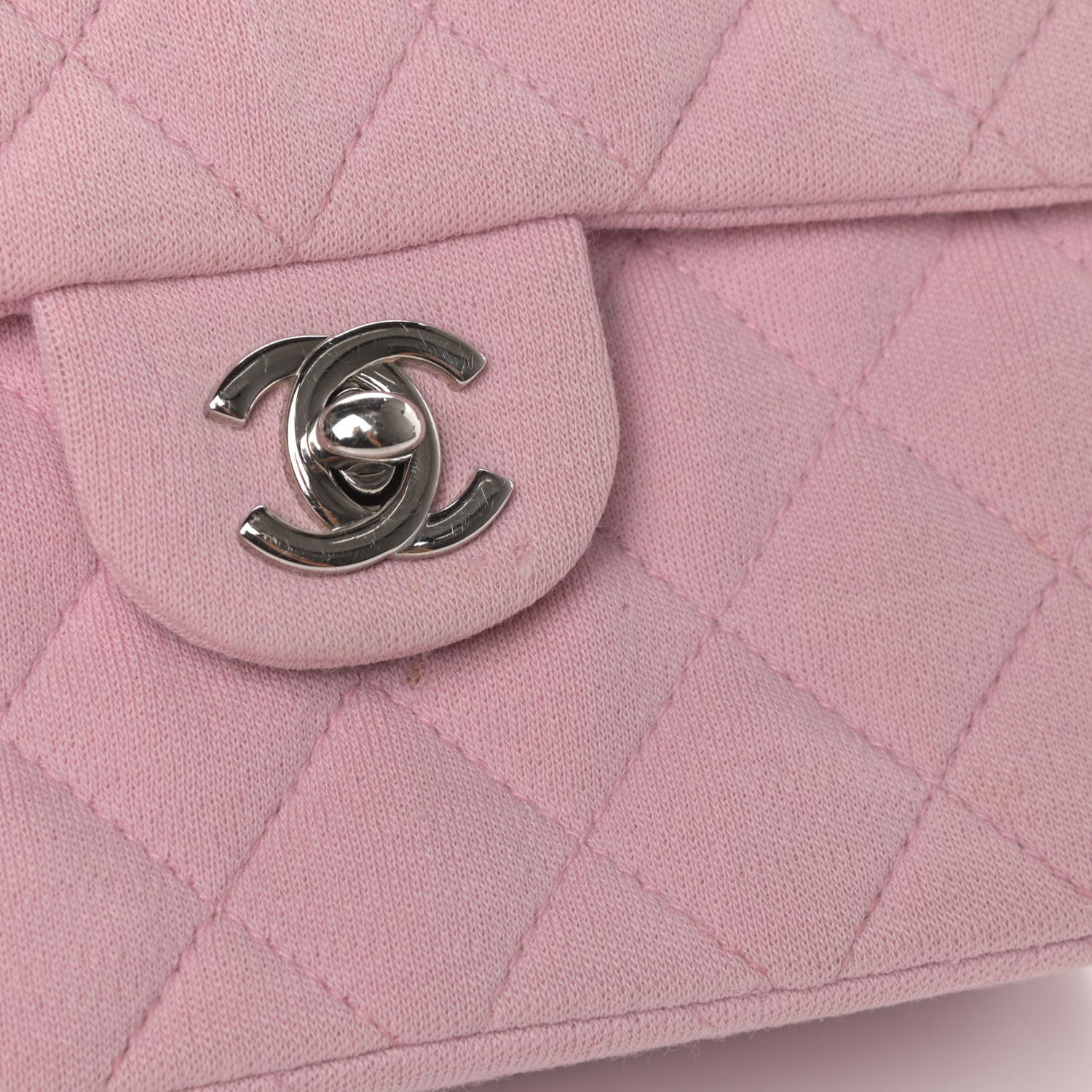 Chanel Jersey Quilted Mini Square Flap Pink 13 of 16