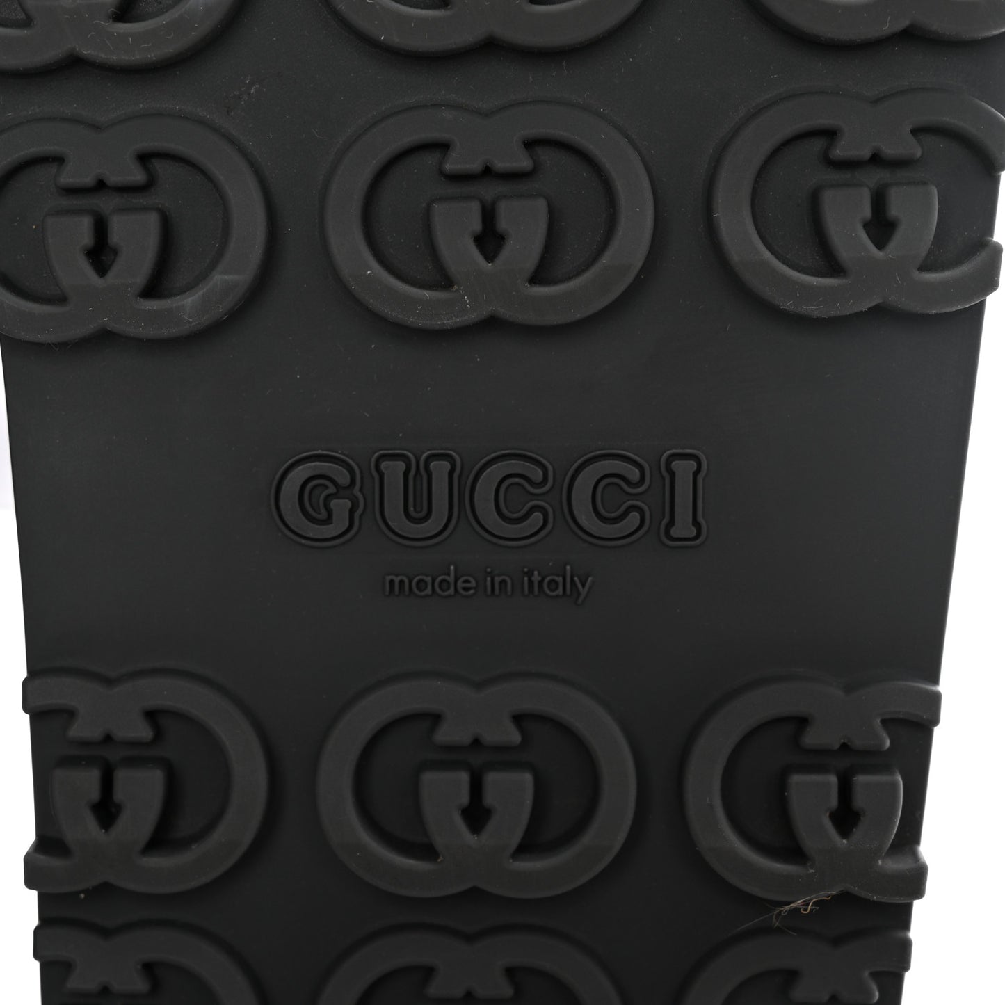 Soft Rubber Womens Interlocking G Platform 42mm Slide Sandals 37 Black