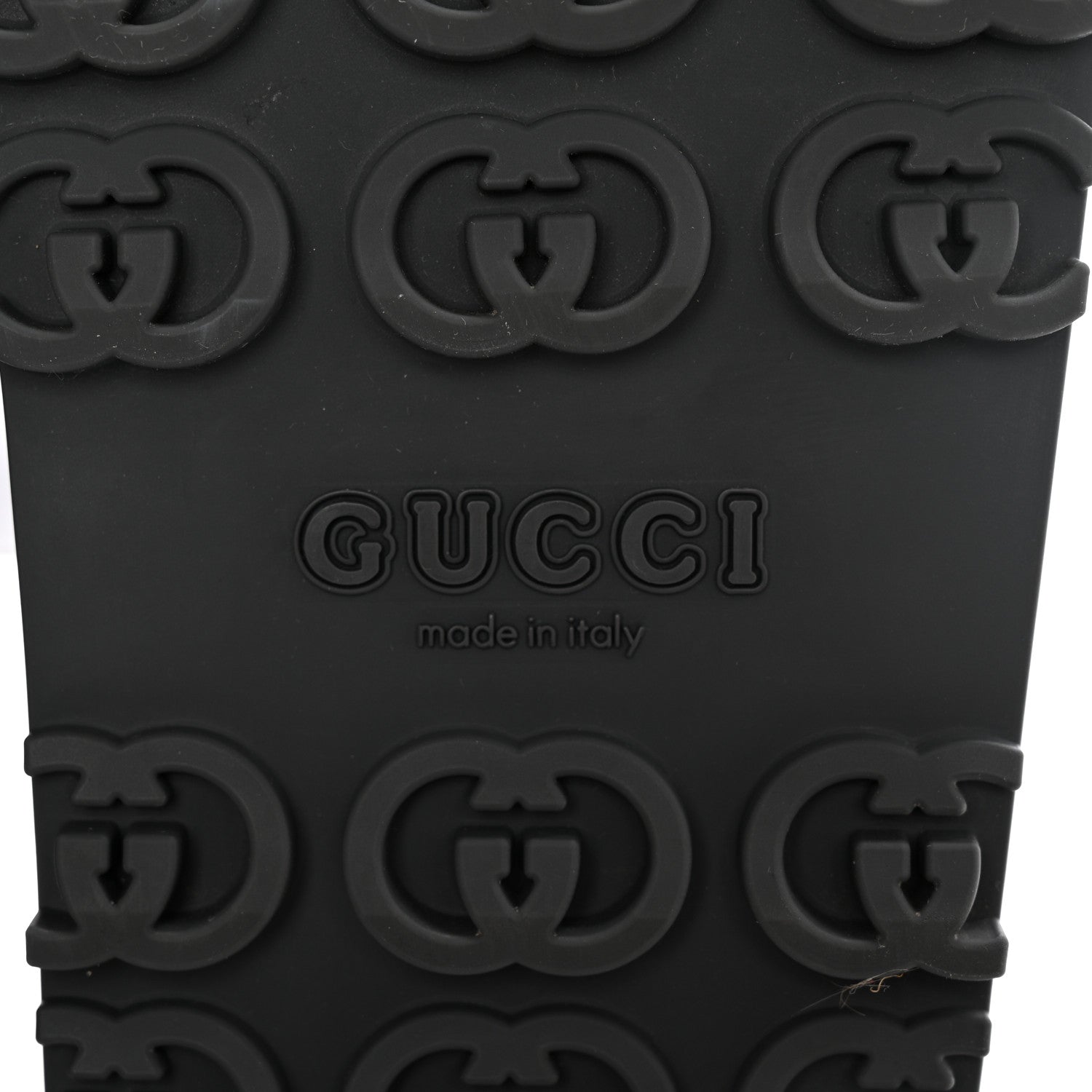 Gucci Soft Rubber Womens Interlocking G Platform 42mm Slide Sandals 37 Black 6 of 14