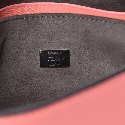 Fendi Nappa Rabbit Fox Fur Micro Buggie Baguette Coral 6 of 10