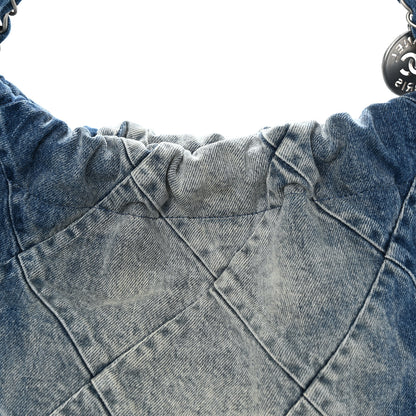 Chanel Denim Quilted Small Chanel 22 Blue 9 of 11