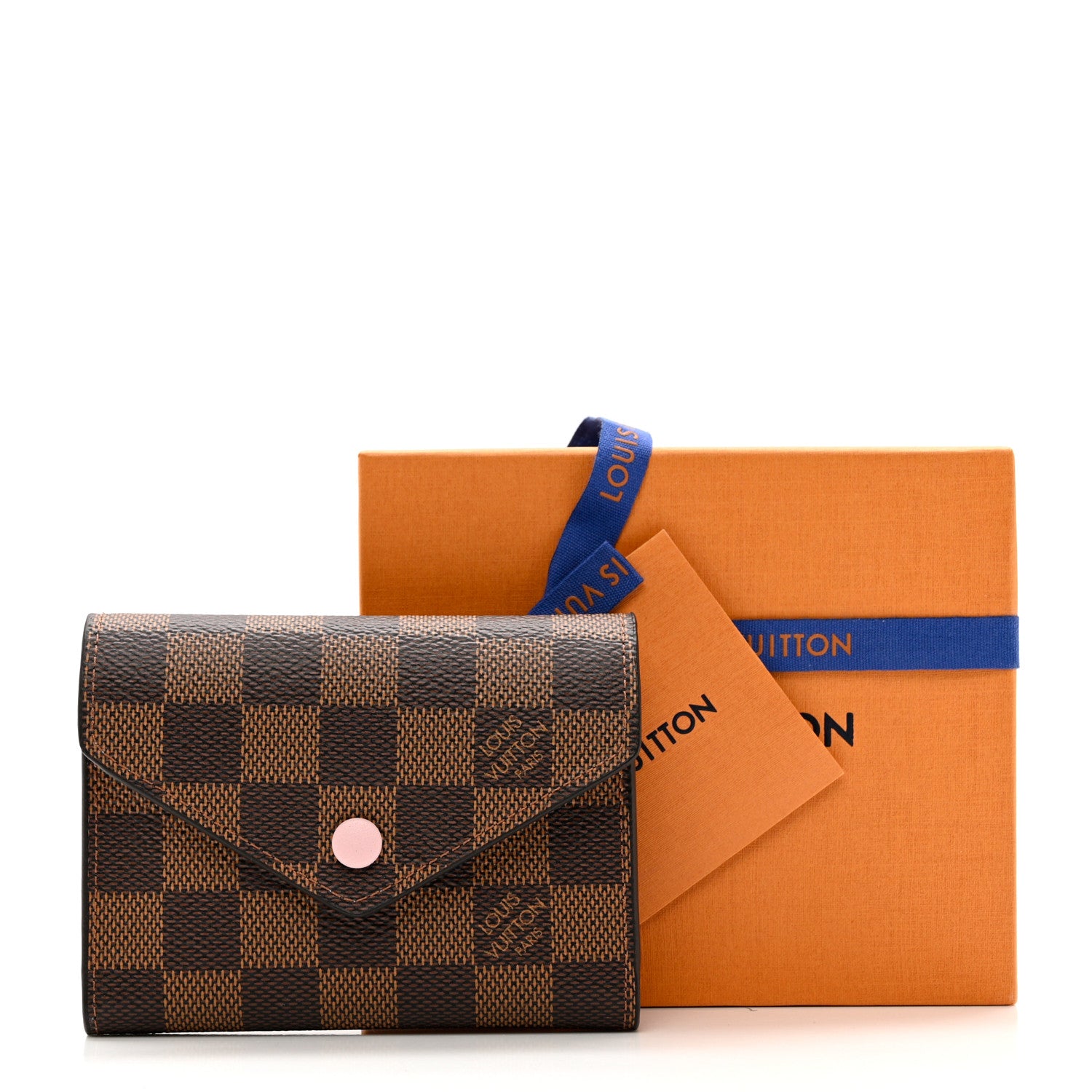 Louis Vuitton Damier Ebene Victorine Wallet Rose Ballerine 7 of 7