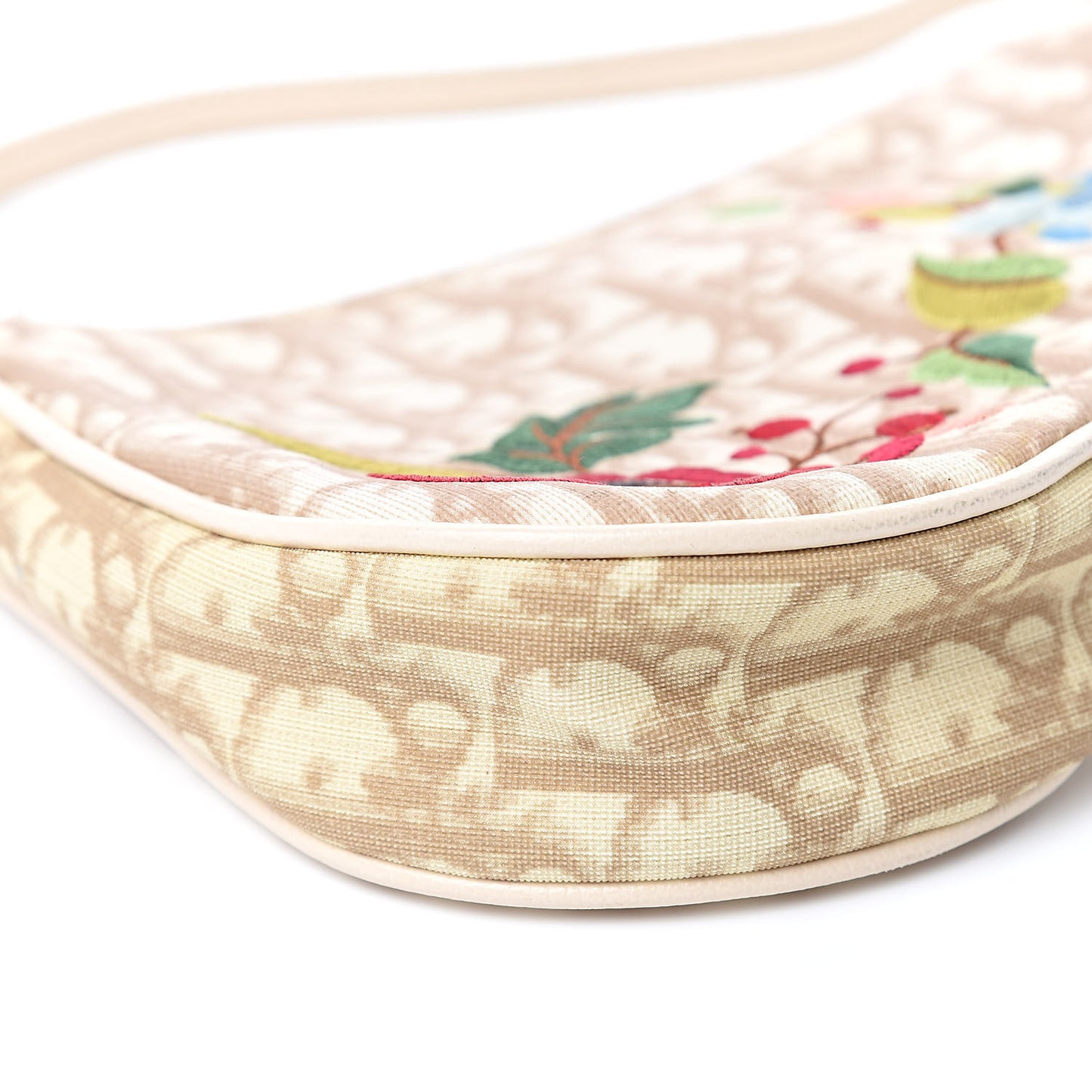 Monogram Vintage Flowers Mini Saddle Bag Beige