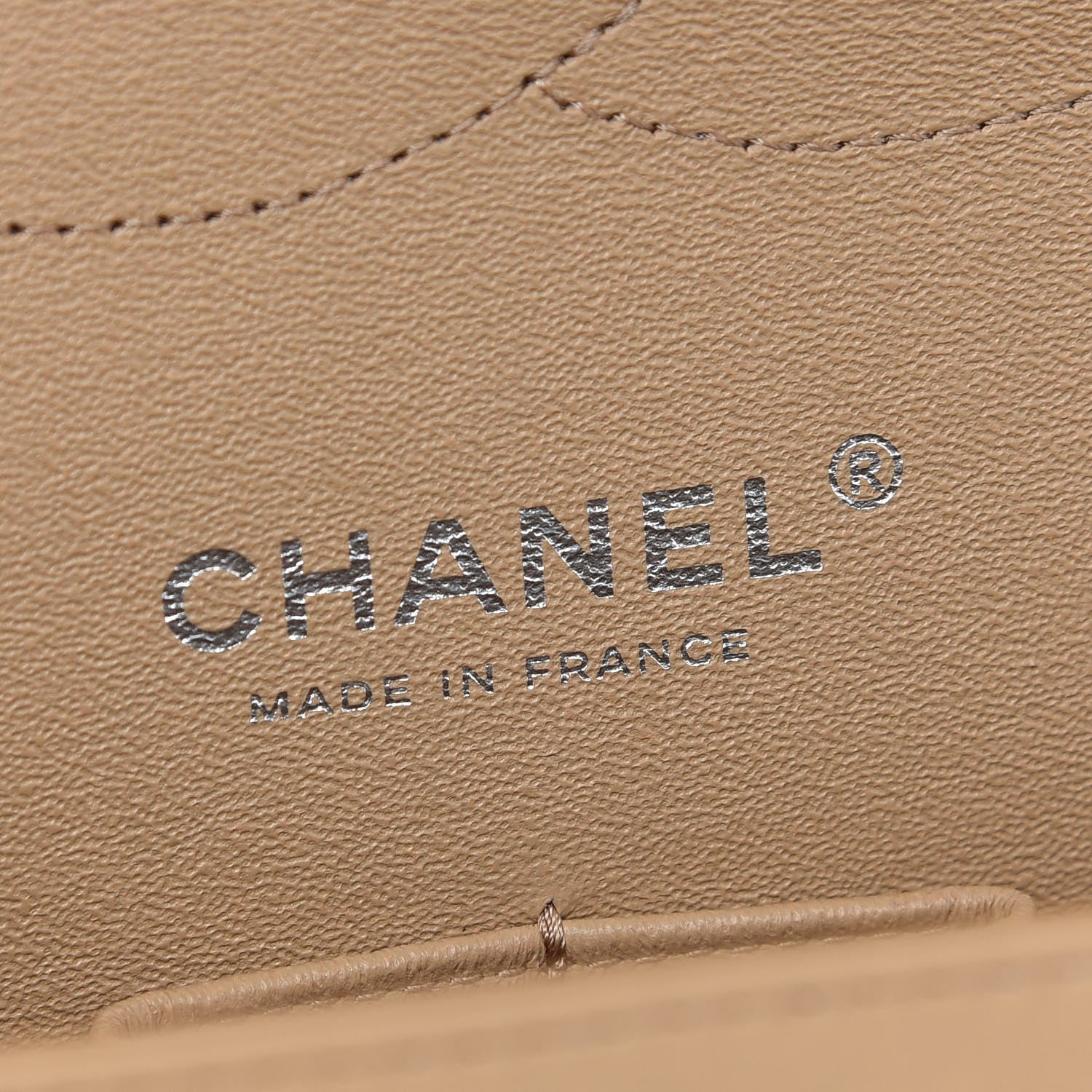 Chanel Lambskin Quilted Jumbo Double Flap Dark Beige 5 of 9