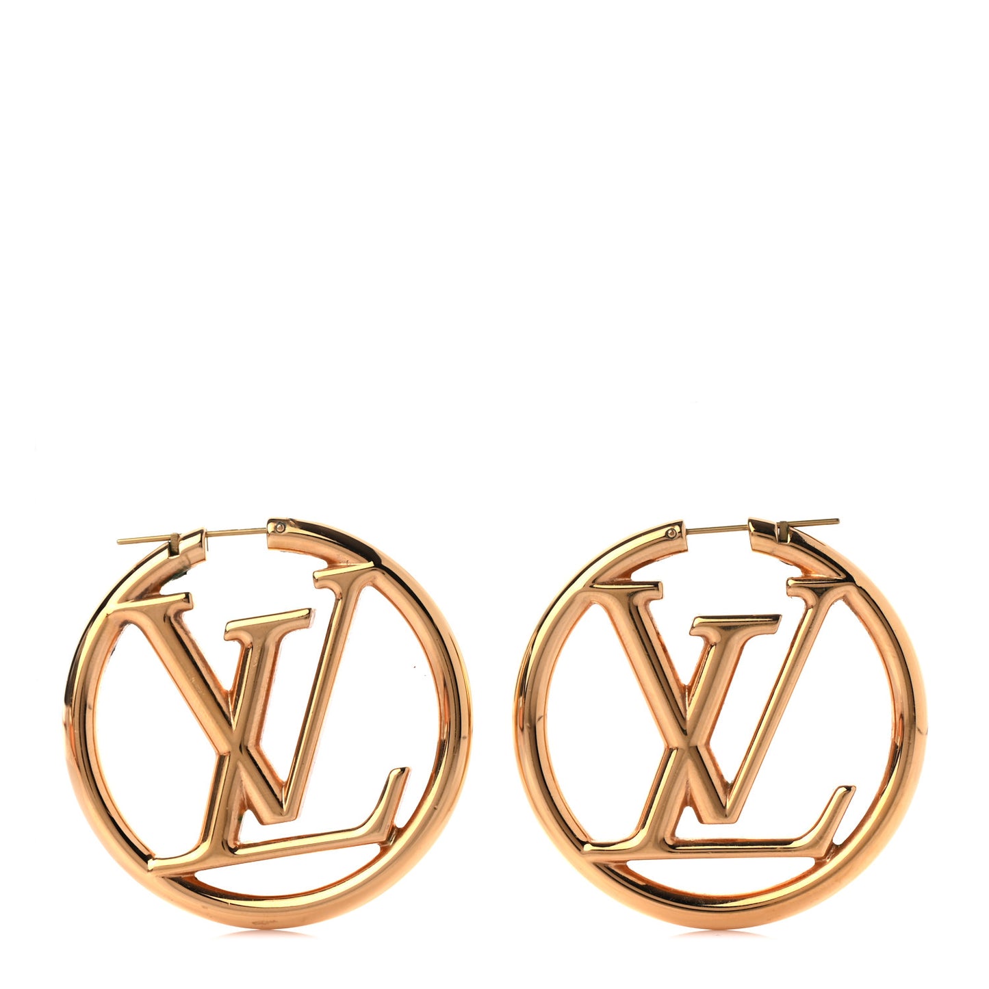 Metal Louise Hoop Earrings Gold