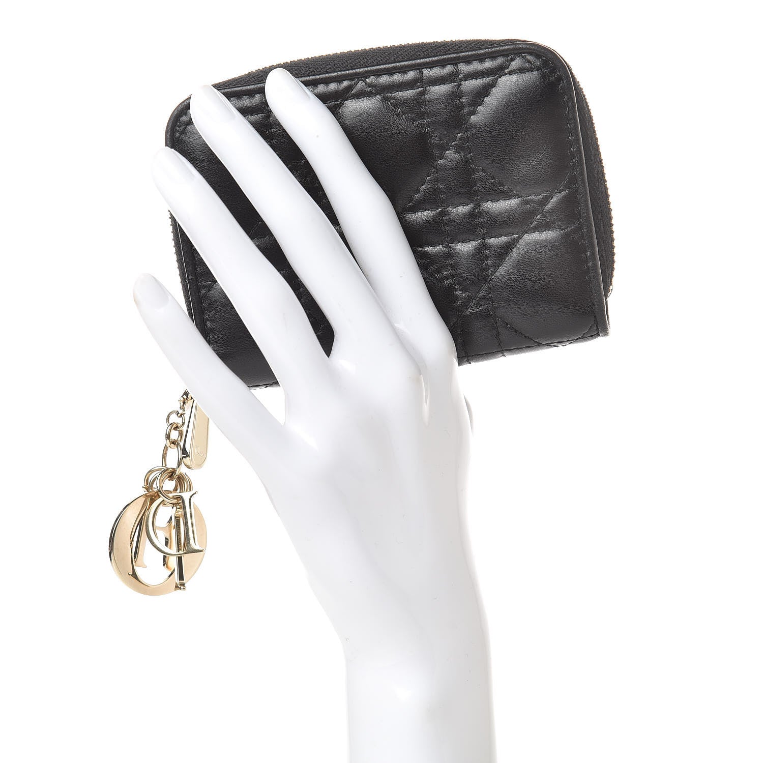 Christian Dior Lambskin Cannage Lady Dior Multi Card Holder Black 2 of 9