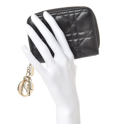 Christian Dior Lambskin Cannage Lady Dior Multi Card Holder Black 2 of 9