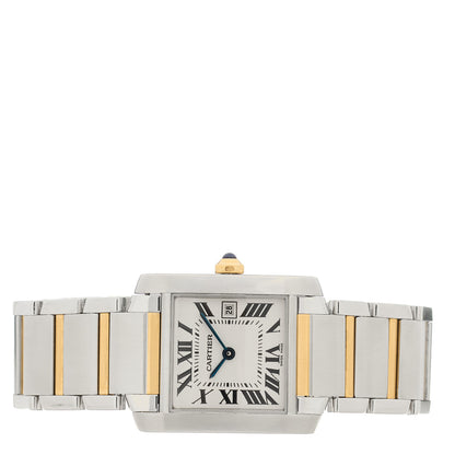 Cartier Stainless Steel 18K Yellow Gold 25mm Tank Francaise Quartz Watch 2 of 5
