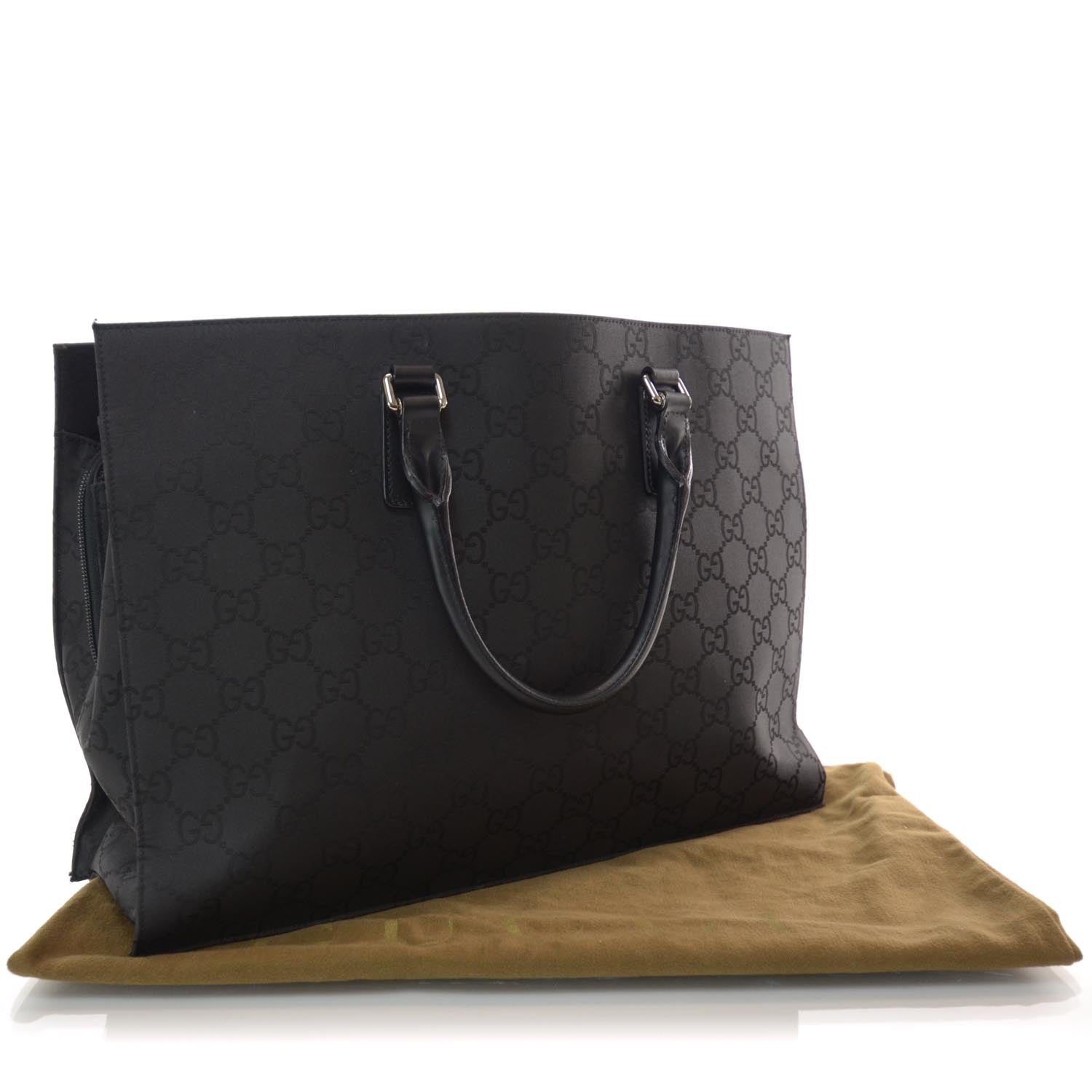 Gucci Nylon Monogram Executive Bag Black 2 of 9