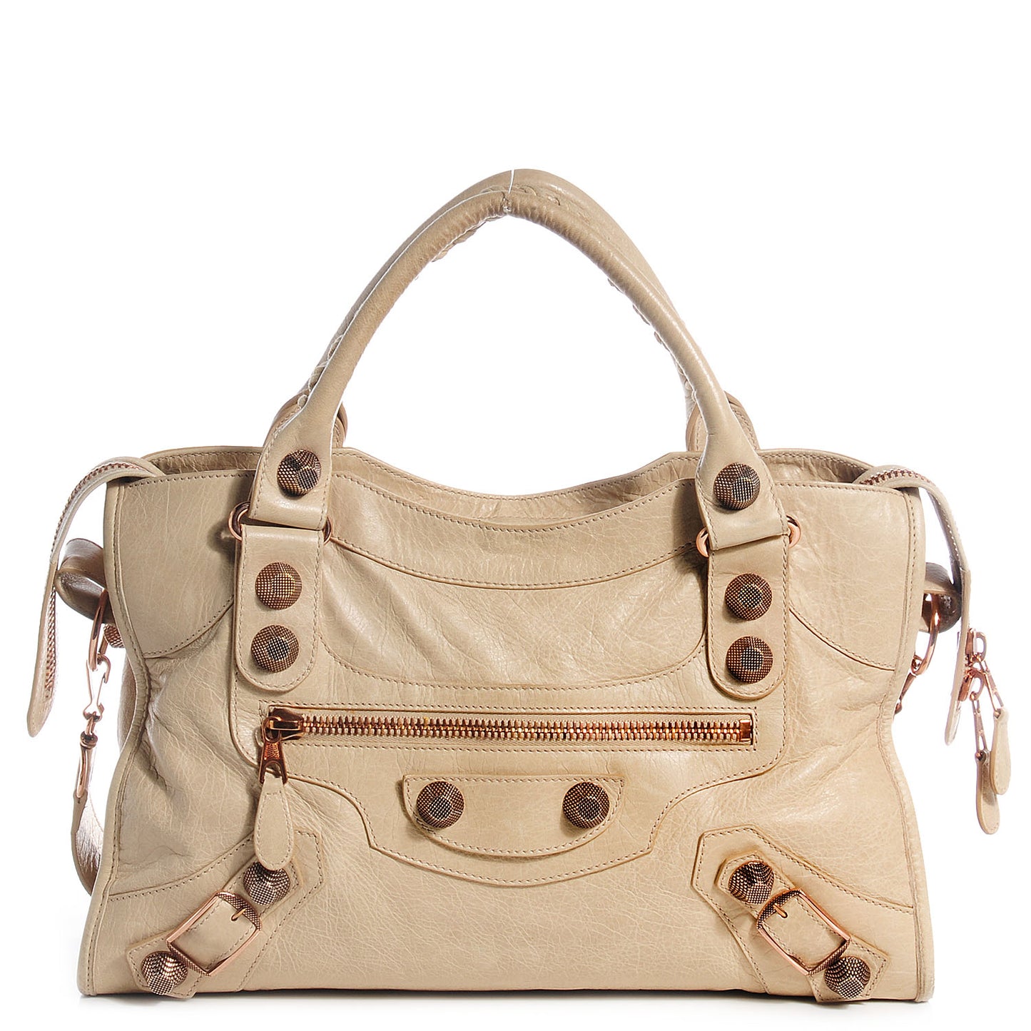 Agneau Giant 21 Rose Gold Hardware City Praline