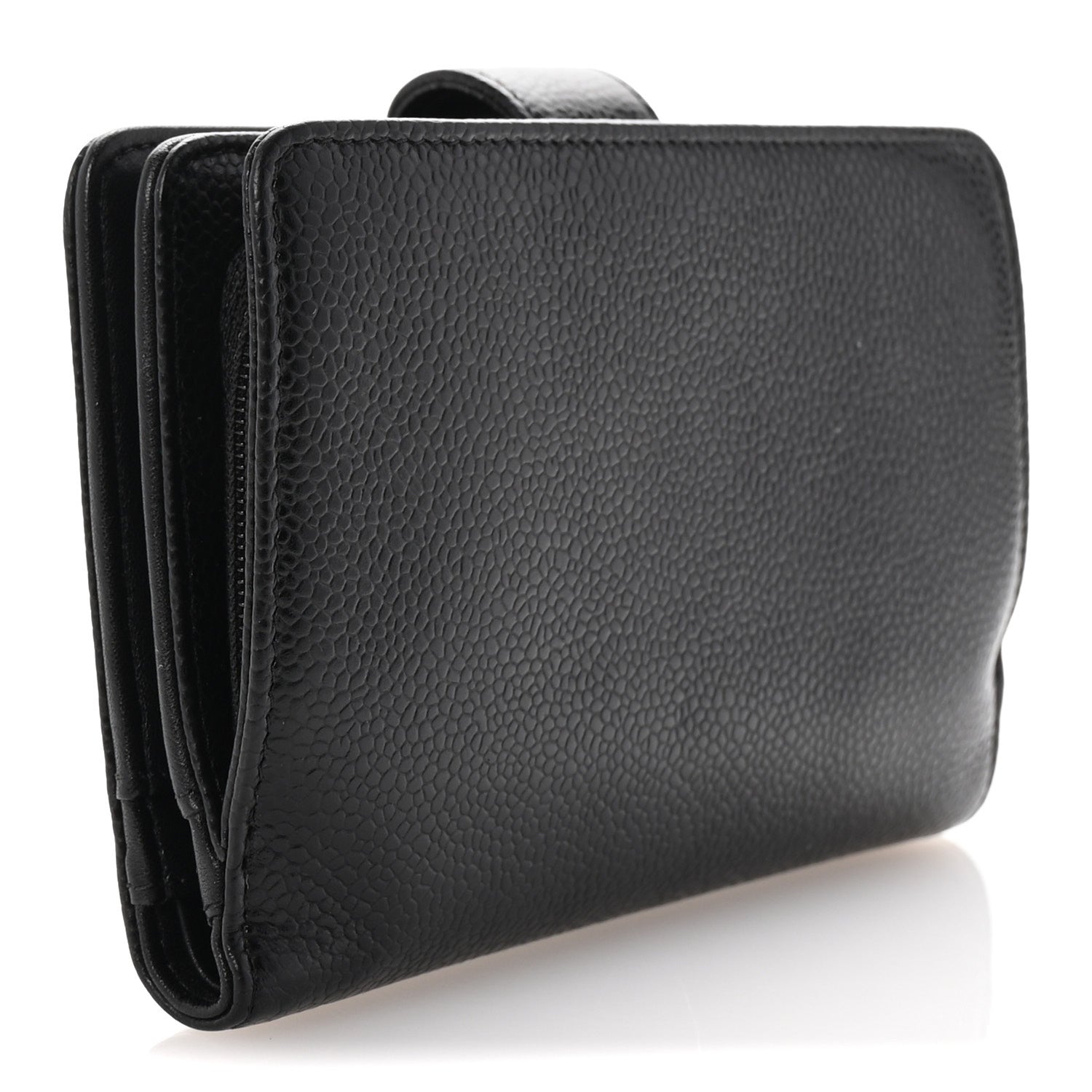 Chanel Caviar Timeless CC French Wallet Black 3 of 8