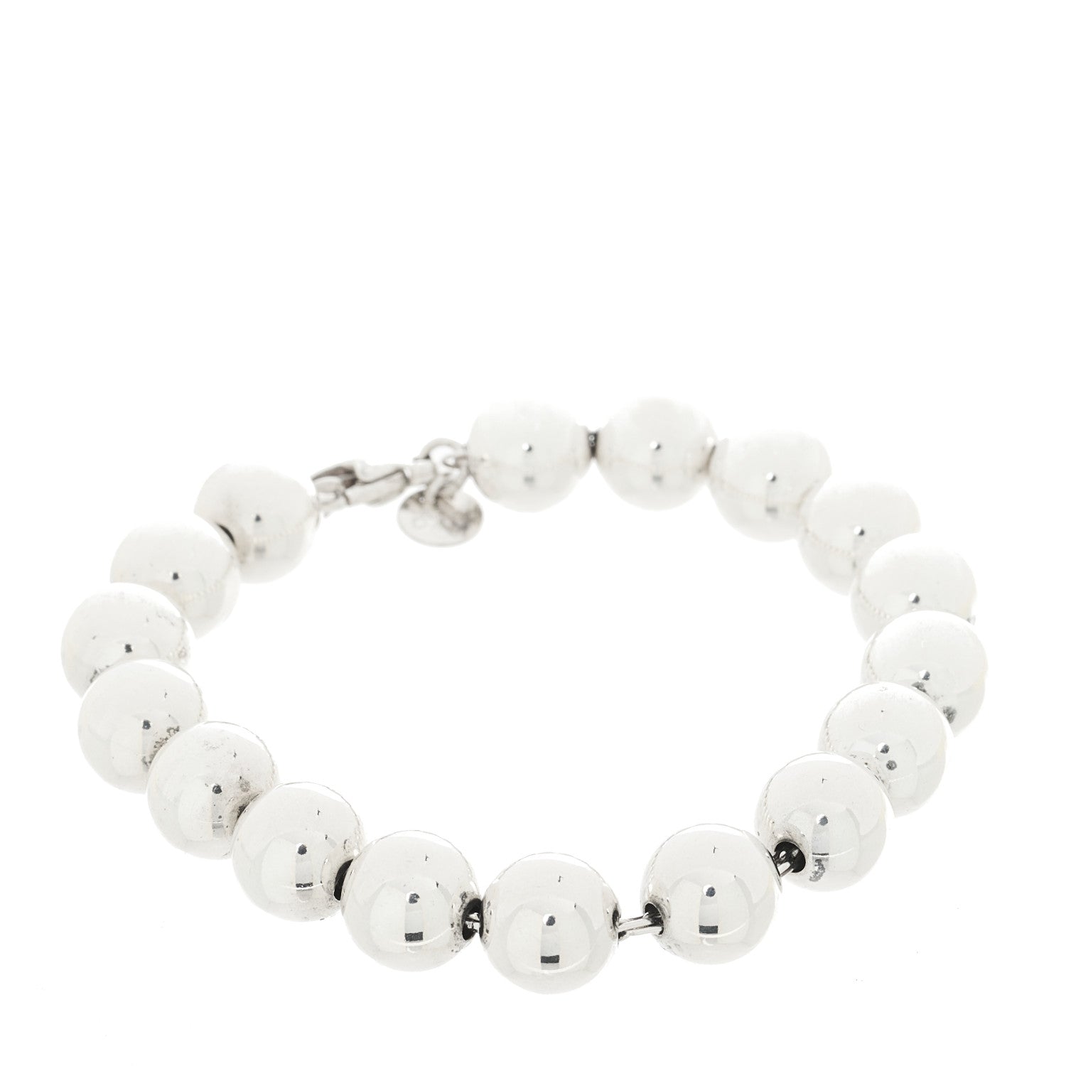 Tiffany Sterling Silver 10mm HardWear Ball Bracelet 1 of 5
