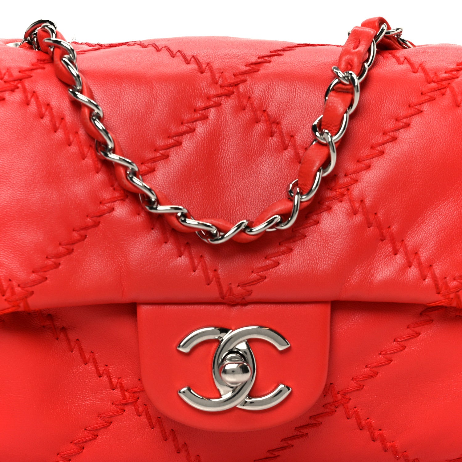 Chanel Lambskin Ultimate Stitch Flap Red 9 of 11