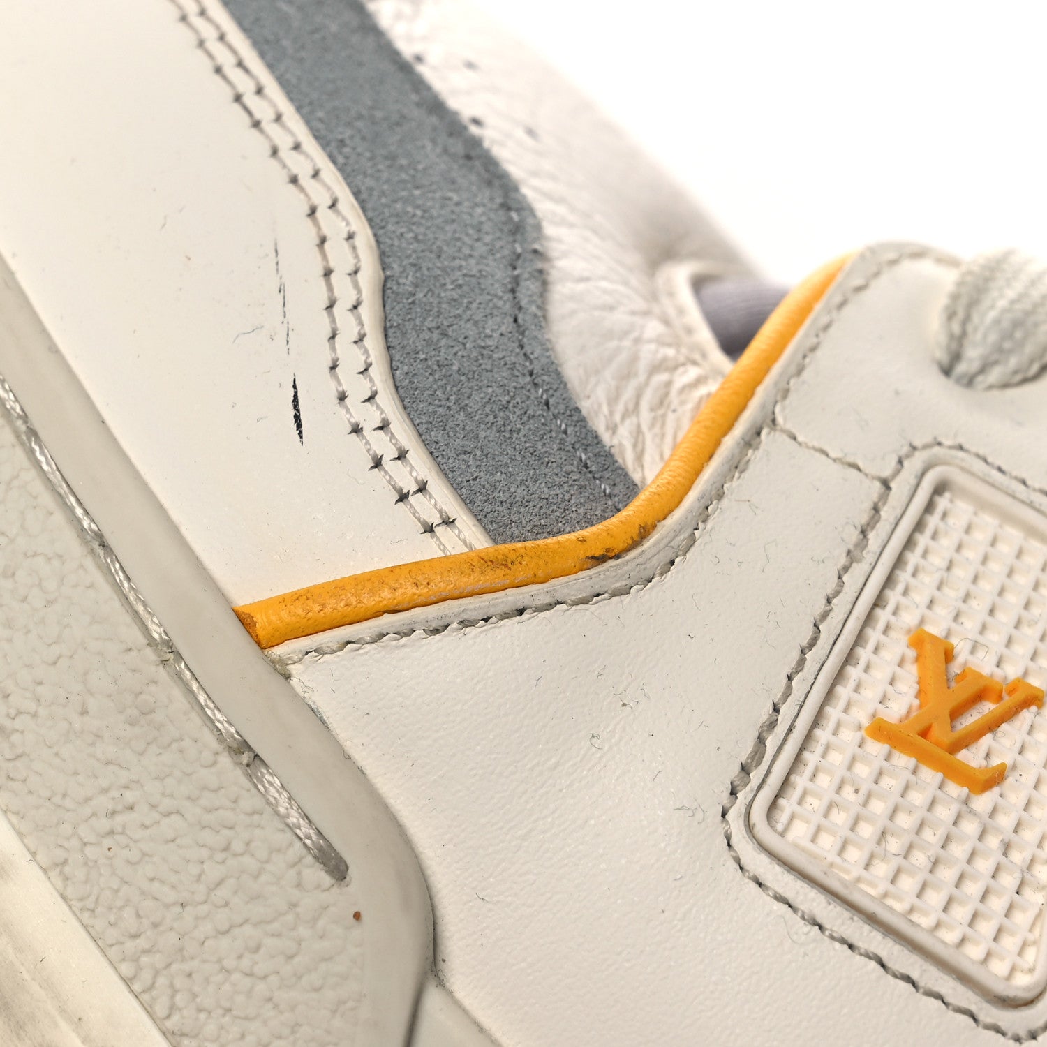 Louis Vuitton Calfskin LV Trainer Sneakers 11 Yellow 11 of 13