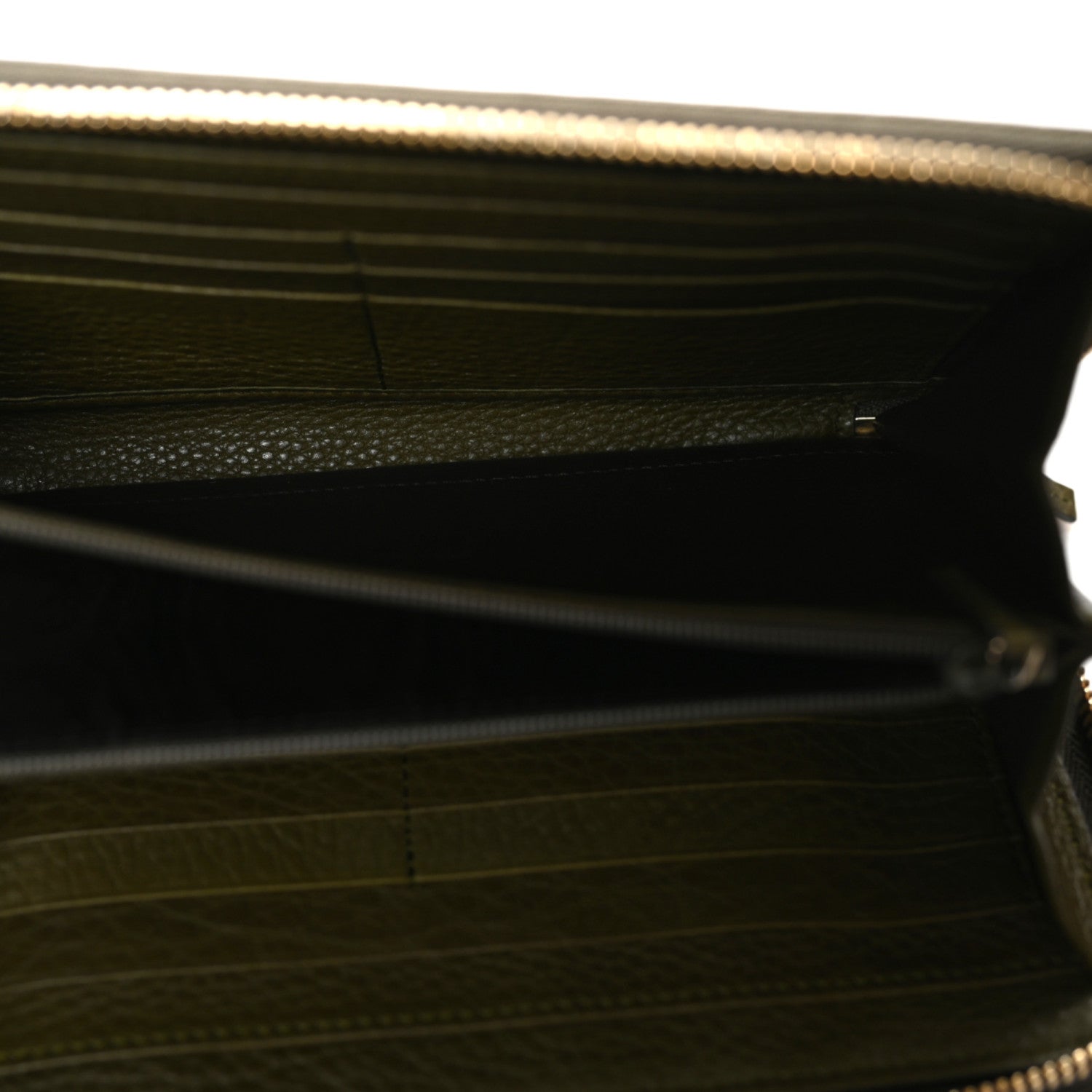 Gucci Pebbled Calfskin Soho Travel Document Case Dark Green 6 of 10