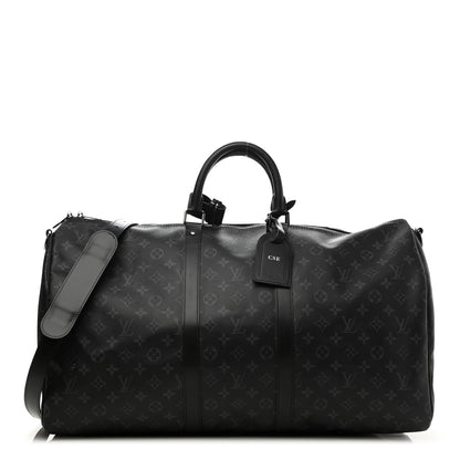 Louis Vuitton Monogram Eclipse Keepall Bandouliere 55 1 of 12