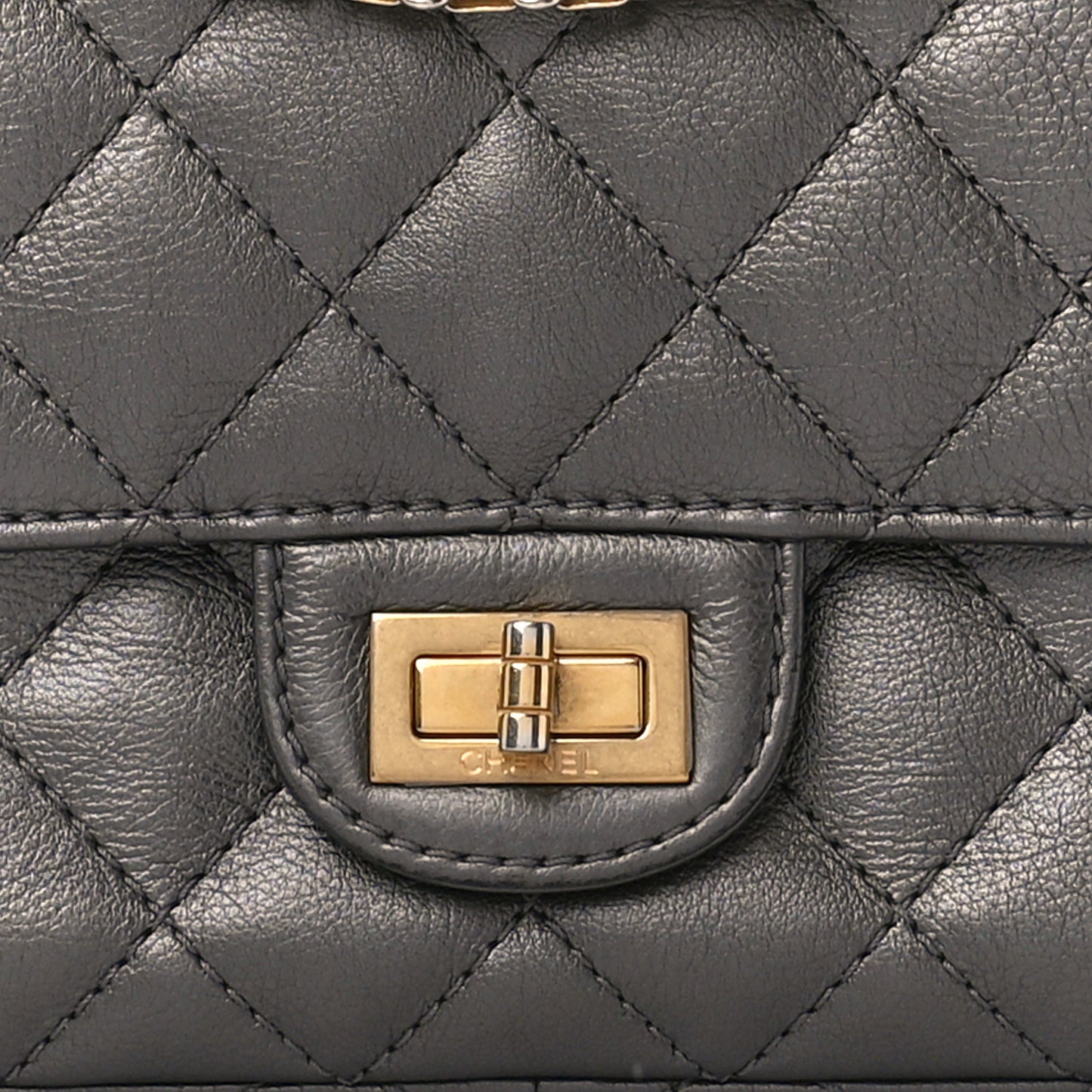 Metallic Calfskin Quilted 2.55 Reissue 226 Flap Charcoal
