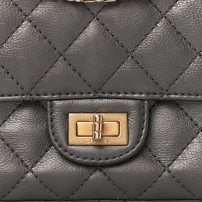 Chanel Metallic Calfskin Quilted 2.55 Reissue 226 Flap Charcoal 9 of 11