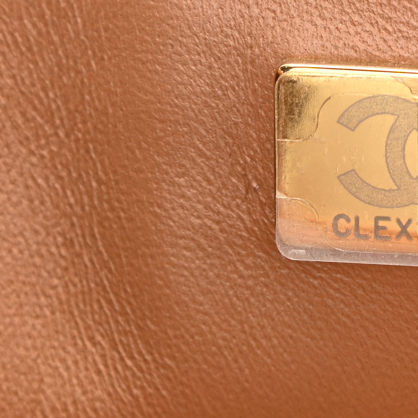 Lambskin Quilted Mini Rectangular Flap Brown