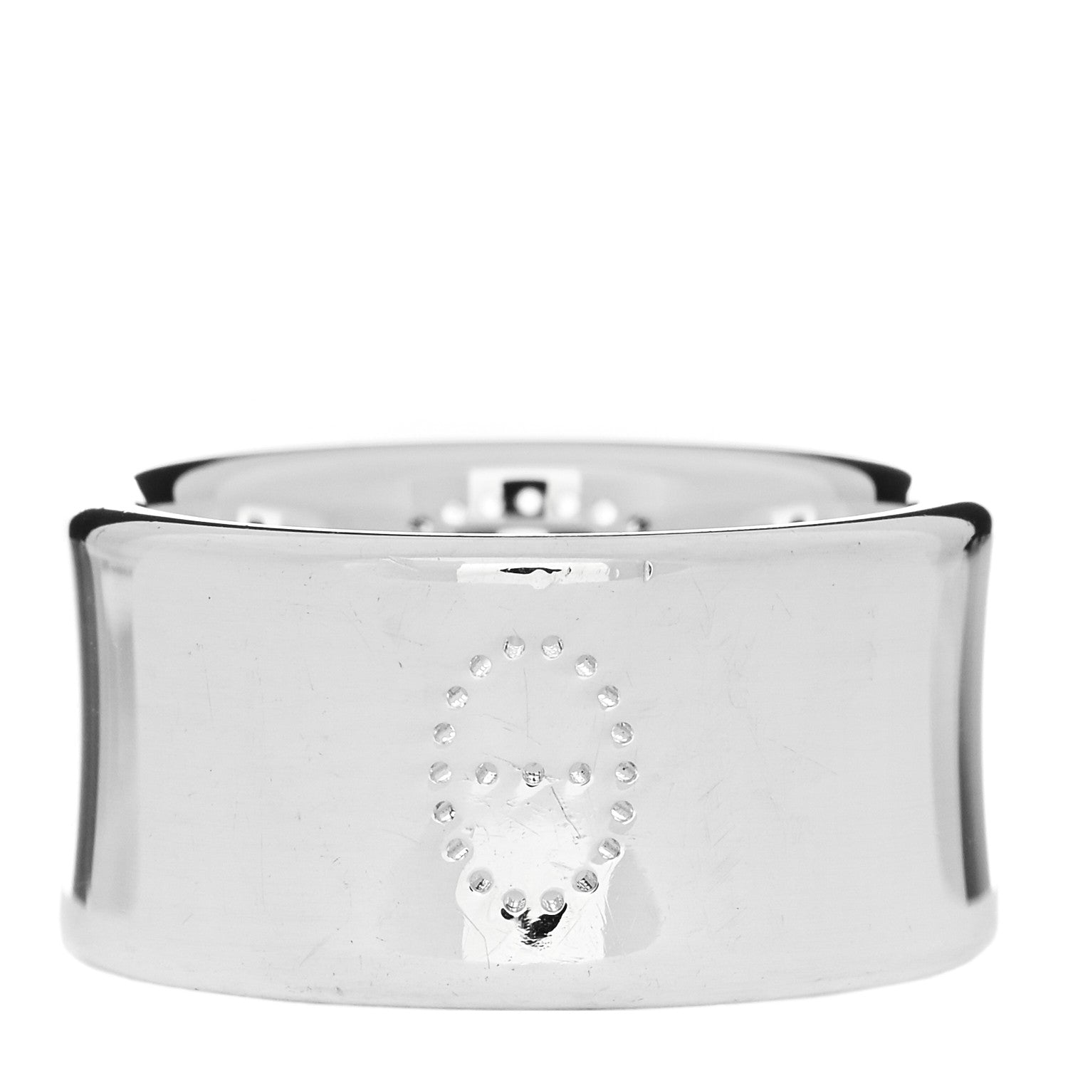 Hermes Sterling Silver GM Eclipse Ruban Ring 55 7.25 3 of 6