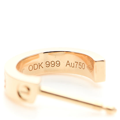Cartier 18K Yellow Gold Small LOVE Hoop Earrings 5 of 6