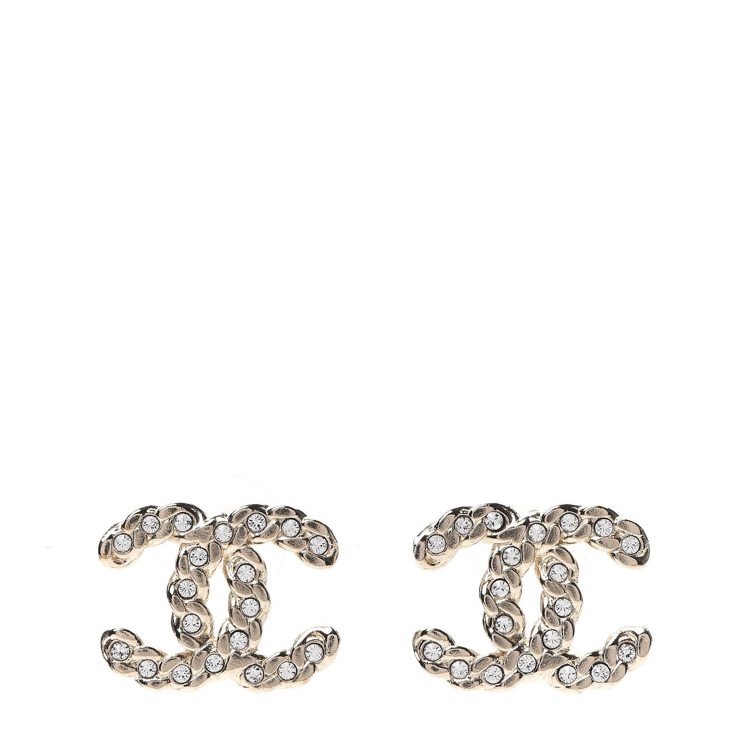 Crystal Pearls Coronation CC Earrings Gold