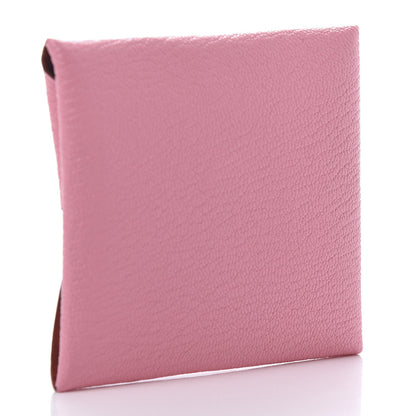 Hermes Chevre Mysore Verso Bastia Coin Purse Rose Confetti Brique 3 of 8