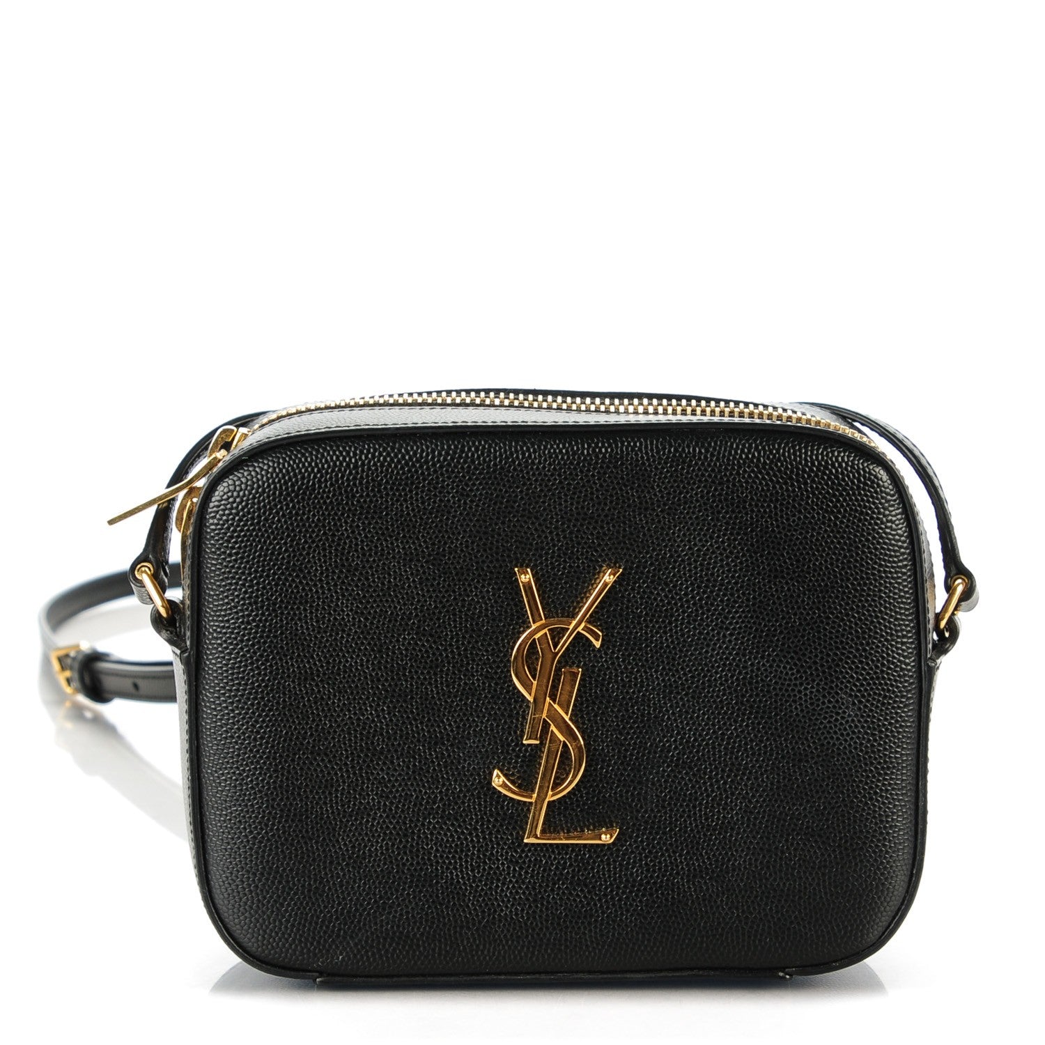 Saint Laurent Grain De Poudre Small Classic Monogram Camera Bag Black 1 of 7