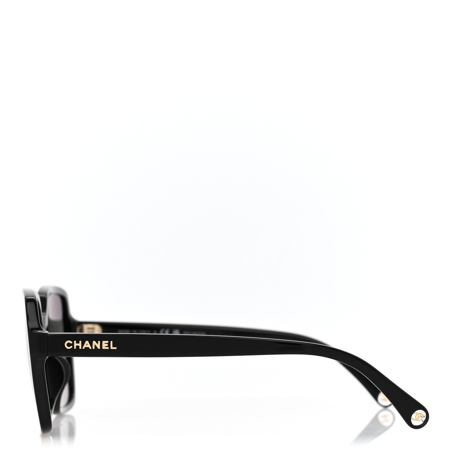 Chanel Acetate Polarized Square Sunglasses 5505-A Black 1 of 7