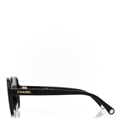 Chanel Acetate Polarized Square Sunglasses 5505-A Black 1 of 7