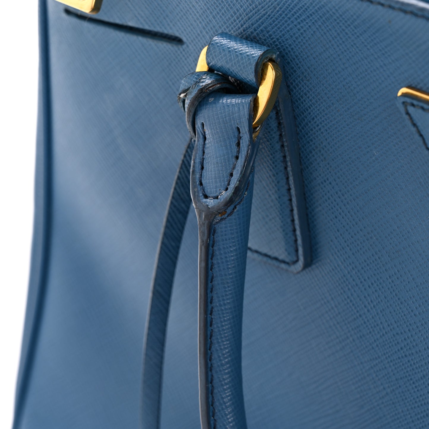 Saffiano Lux Small Galleria Double Zip Tote Cobalto
