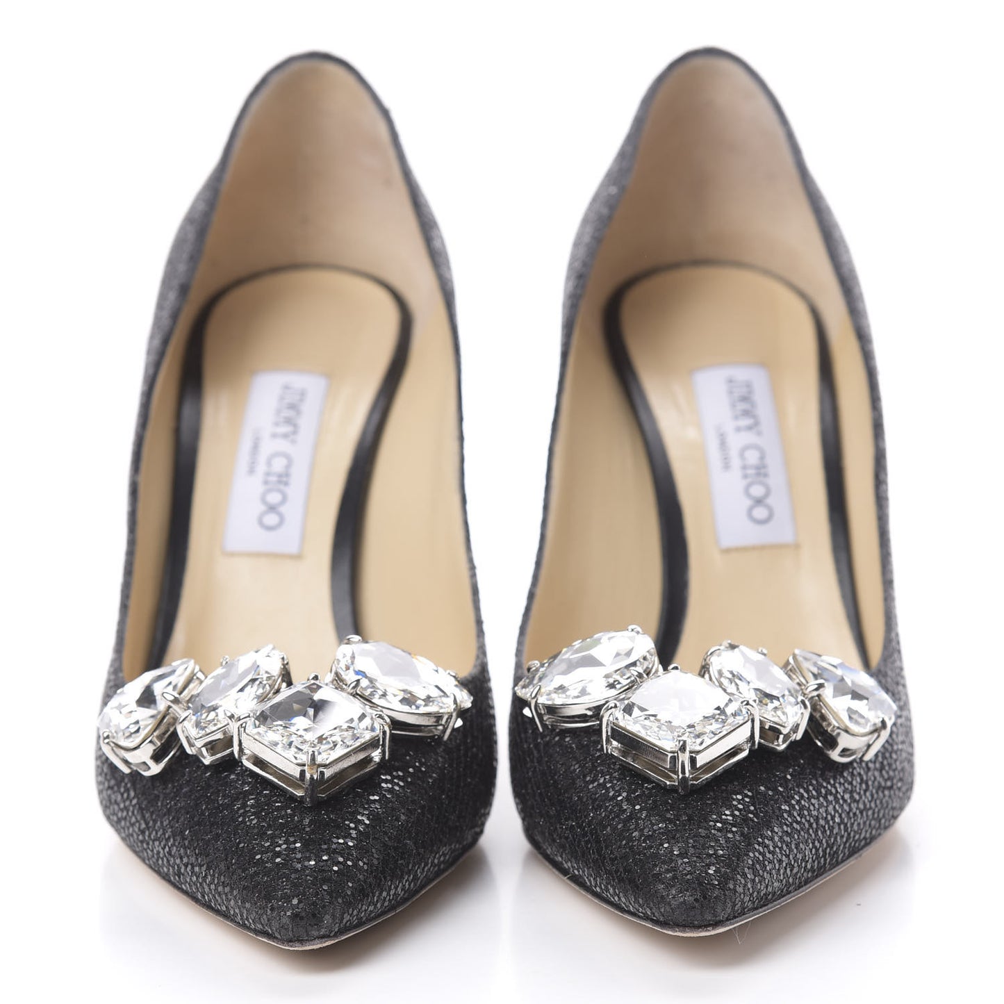 Glitter Crystal Marvel 100 Pumps 41 Black