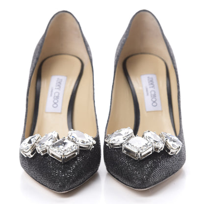 Jimmy Choo Glitter Crystal Marvel 100 Pumps 41 Black 2 of 10