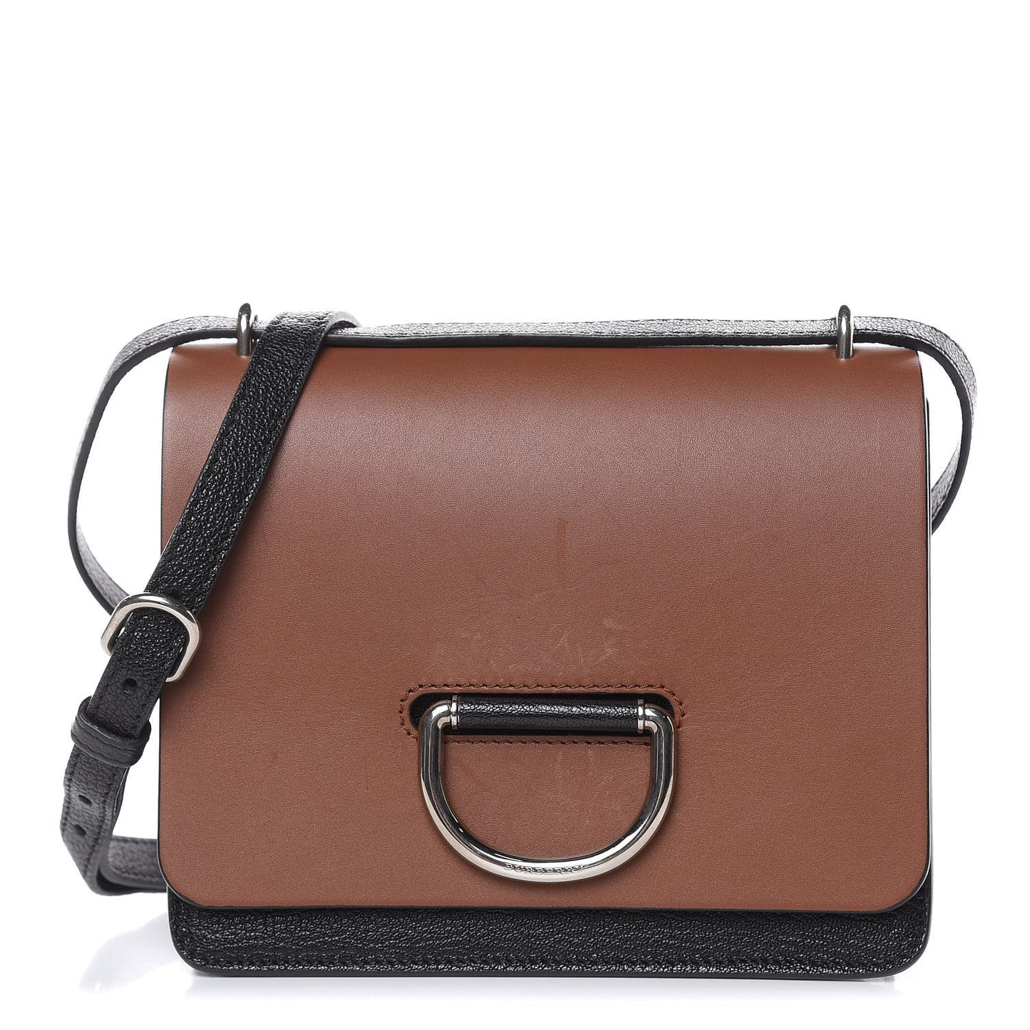 Calfskin Small D-Ring Bag Tan Black