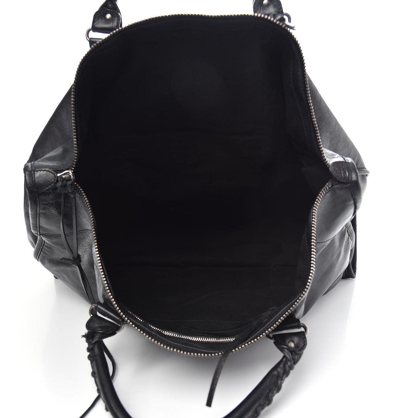 Agneau Classic Silver Hardware Weekender Black